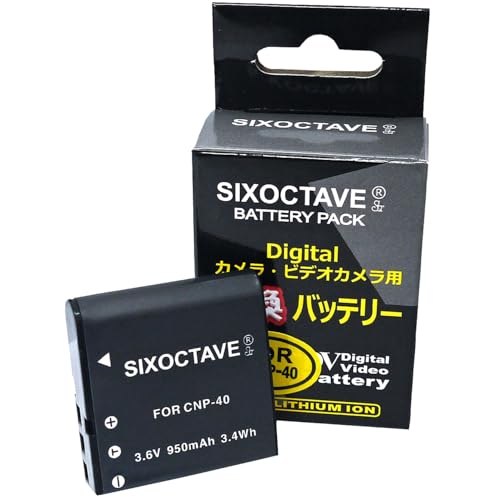 Amazon | SIXOCTAVE NP-40 カシオ 互換バッテリー EX-Z450 EX-Z400 EX